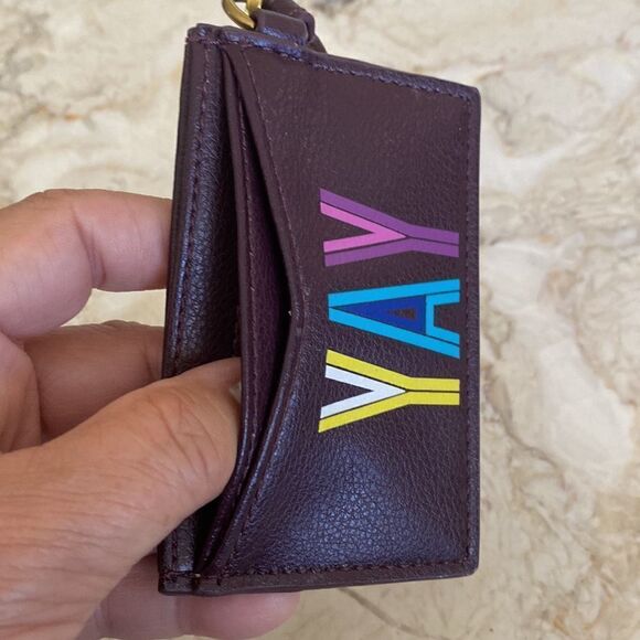 Fossil Faux Leather Card Case Wristlet - Picture 8 of 11